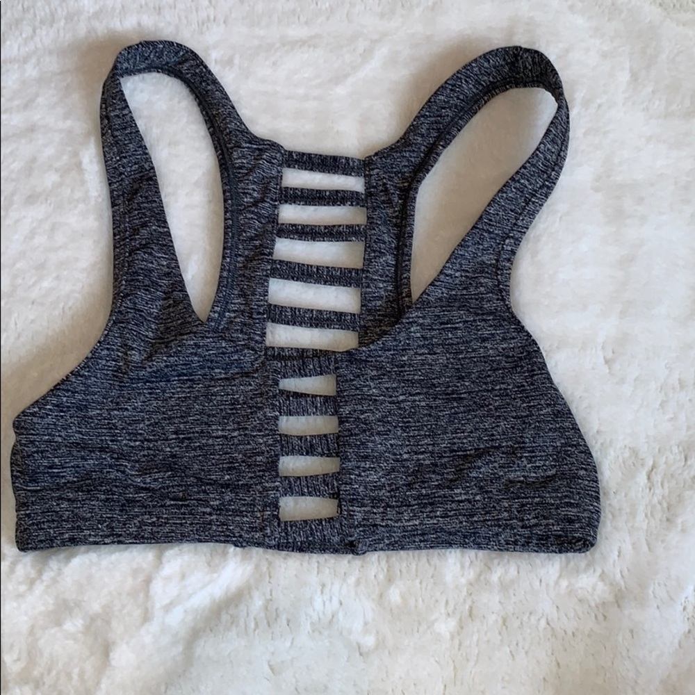 PINK grey sports bra